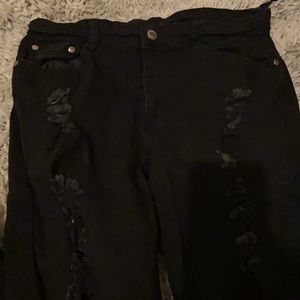 ripped fashionova jean shorts